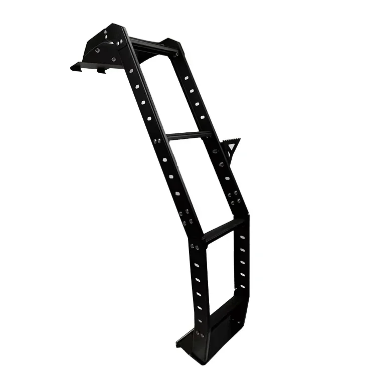 Factory Direct Sale Black Rear Door Ladder Car Tailgate Ladder Steel Ladder With Steps For 10-23 4Runner