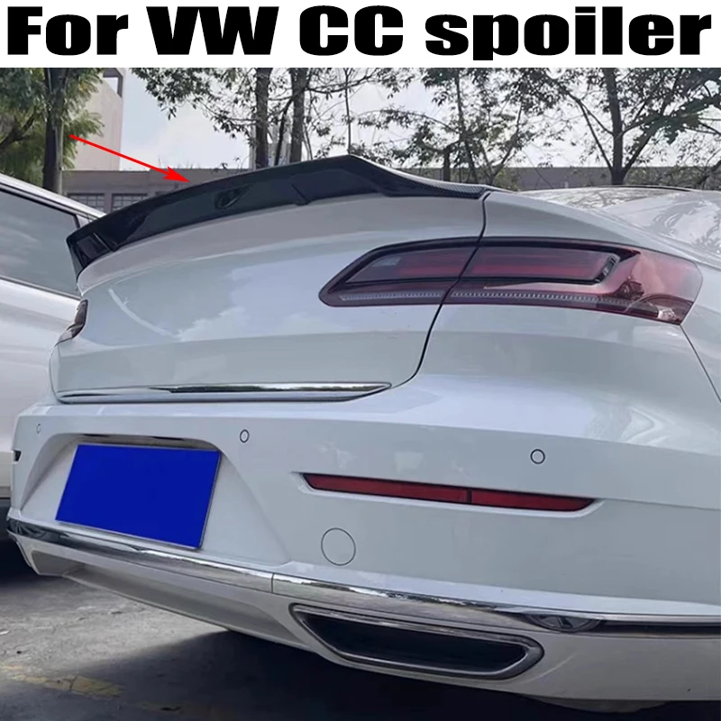 

For Volkswagen VW Passat CC Spoiler 2019 2020 2021 2022 2023 2024 High Quality ABS Plastics Car Rear trunk cover wings spoiler