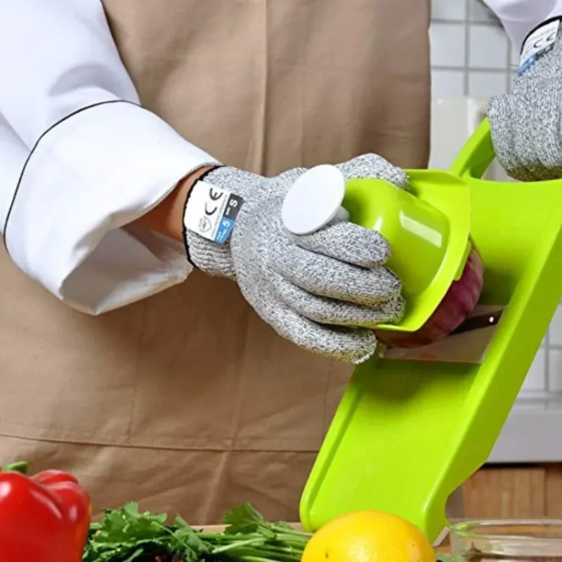 HPPE-Sicherheits-Anti-Schnitt-Handschuhe der Stufe 5, hochfest, Industrie, Küche, Garten, kratzfest, schnittfest, Glasschneiden, vielseitig einsetzbar – Detail 5