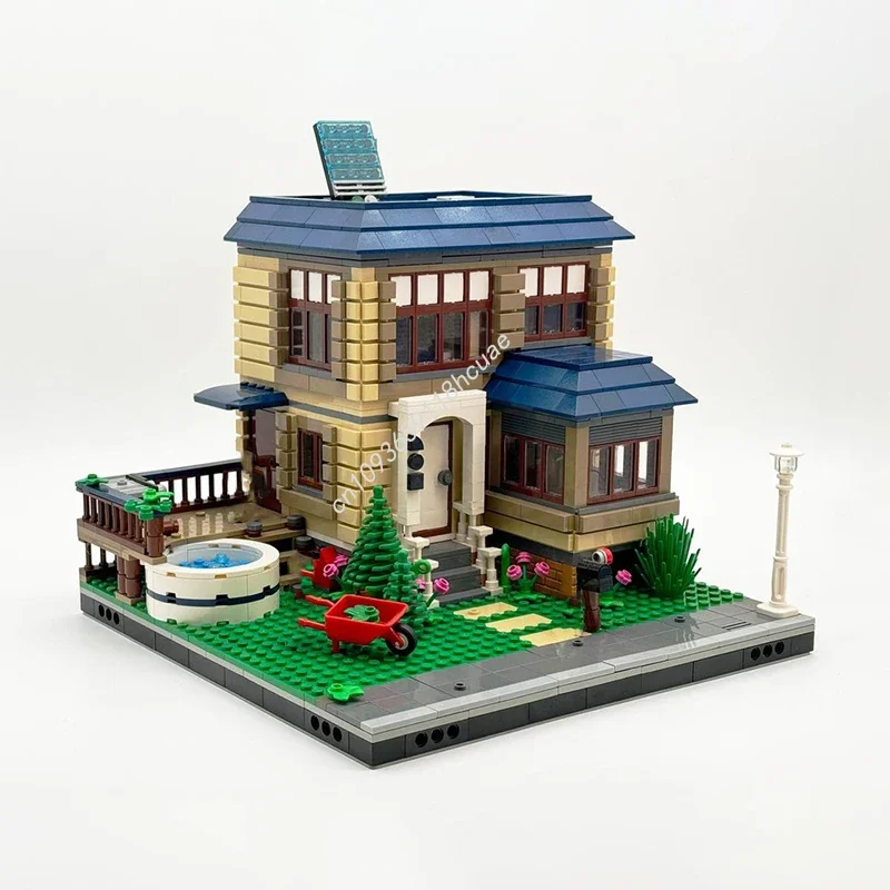 1956pcs MOC 주거용 주택 모듈형 건물 빌딩 블록 크리스마스 선물 초보자 친화적인 키트 창의적인 DIY