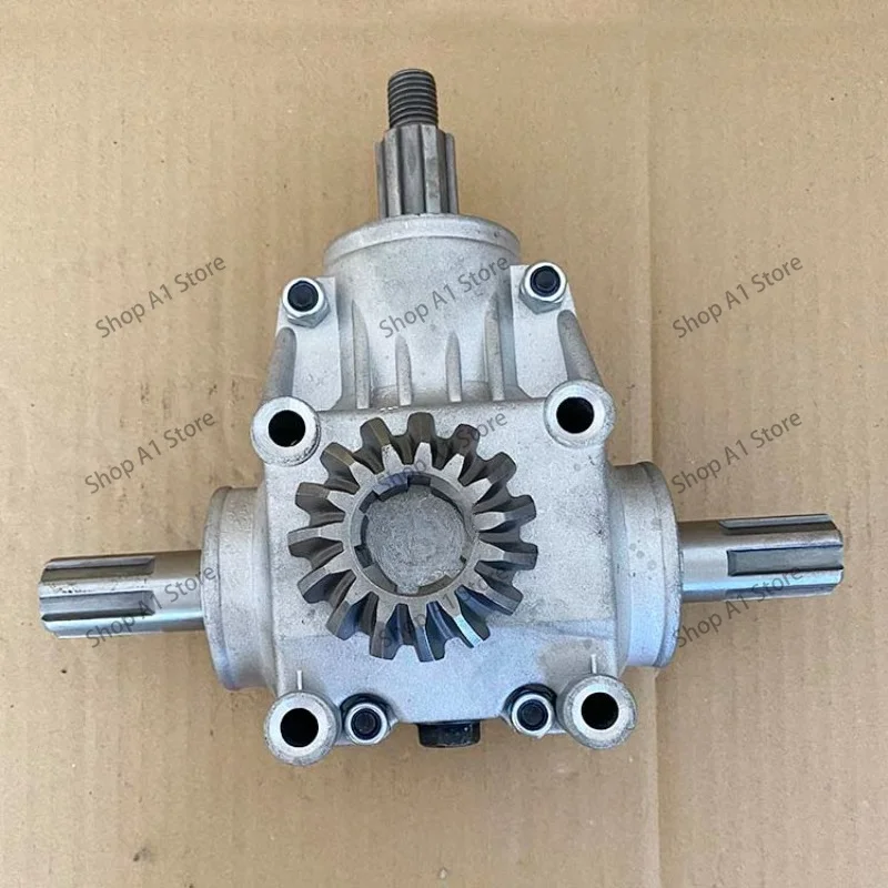 T-Type 1:1 Right Angle Gear Reducer, Cast Iron Reinforced 90° Steering Commutation Gearbox, 4 Transmission Modes