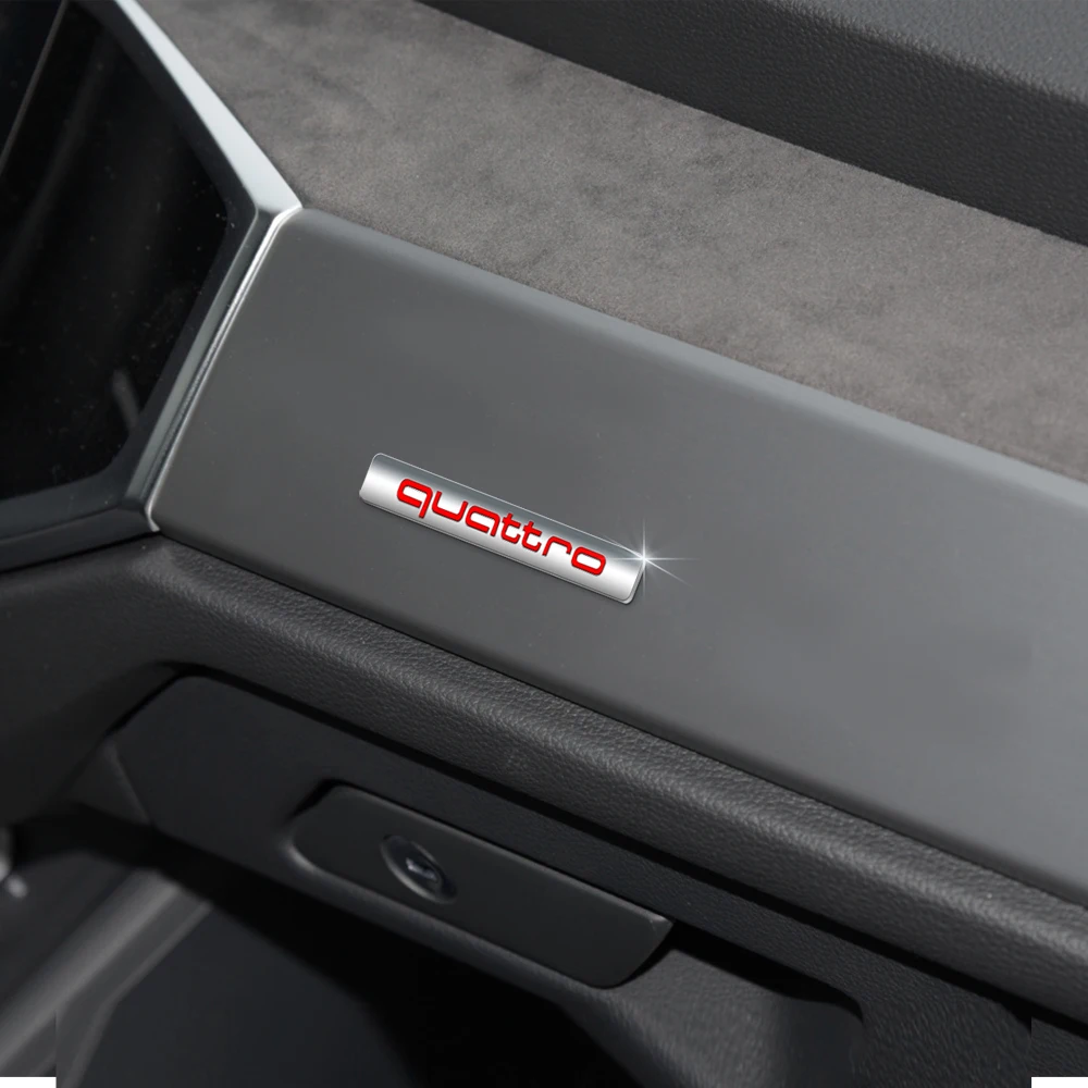 3D ABS Car Side Body Fender Trunk Sticker For Audi Sline A6 C6 A4 B7 A5 B8 A3 A1 C5 Q3 8P 8V Q5 B7 B6 B9 RS Q7 A7 A8 S3 S4 8L Q6 view 6