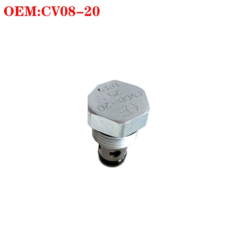 Excavator engine parts are suitable for Haidafos return oil one-way thread valve constant pressure valve CV08-20