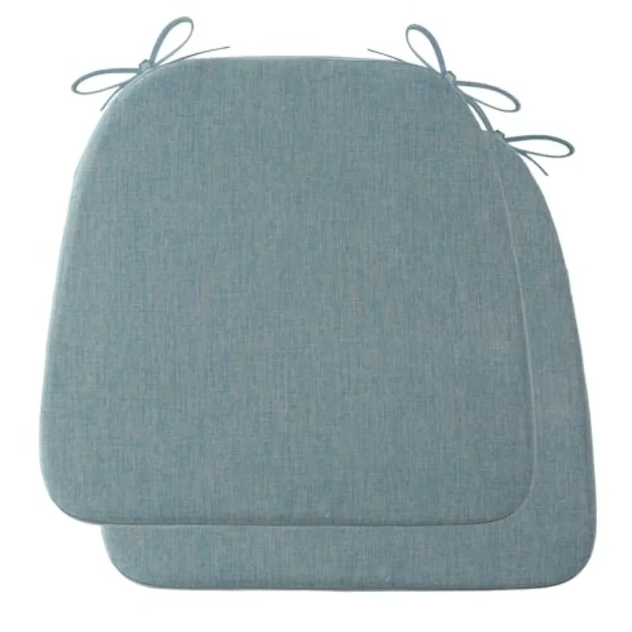 Battilo Chair Cushions for Dining Chairs, Waterproof Kitchen Chair Pads with Non-Slip Backing and Ties, Seat Cushions with Mach