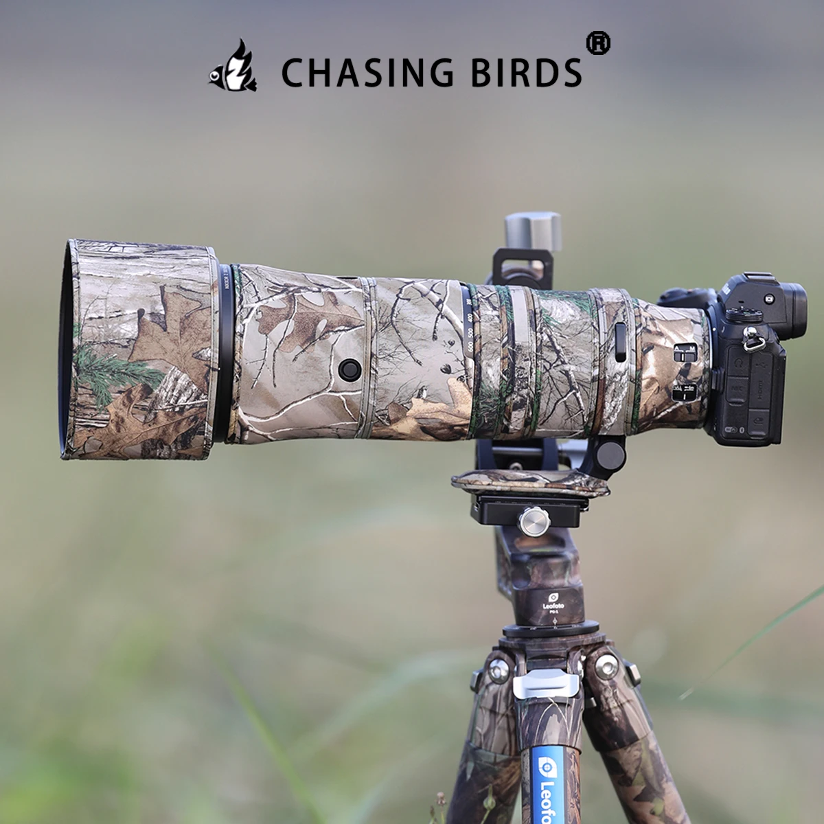 CHASING BIRDS camouflage lens coat for Nikon Z 180-600 mm F 5.6-6.3 VR waterproof and rainproof lens protective cover NIKKOR