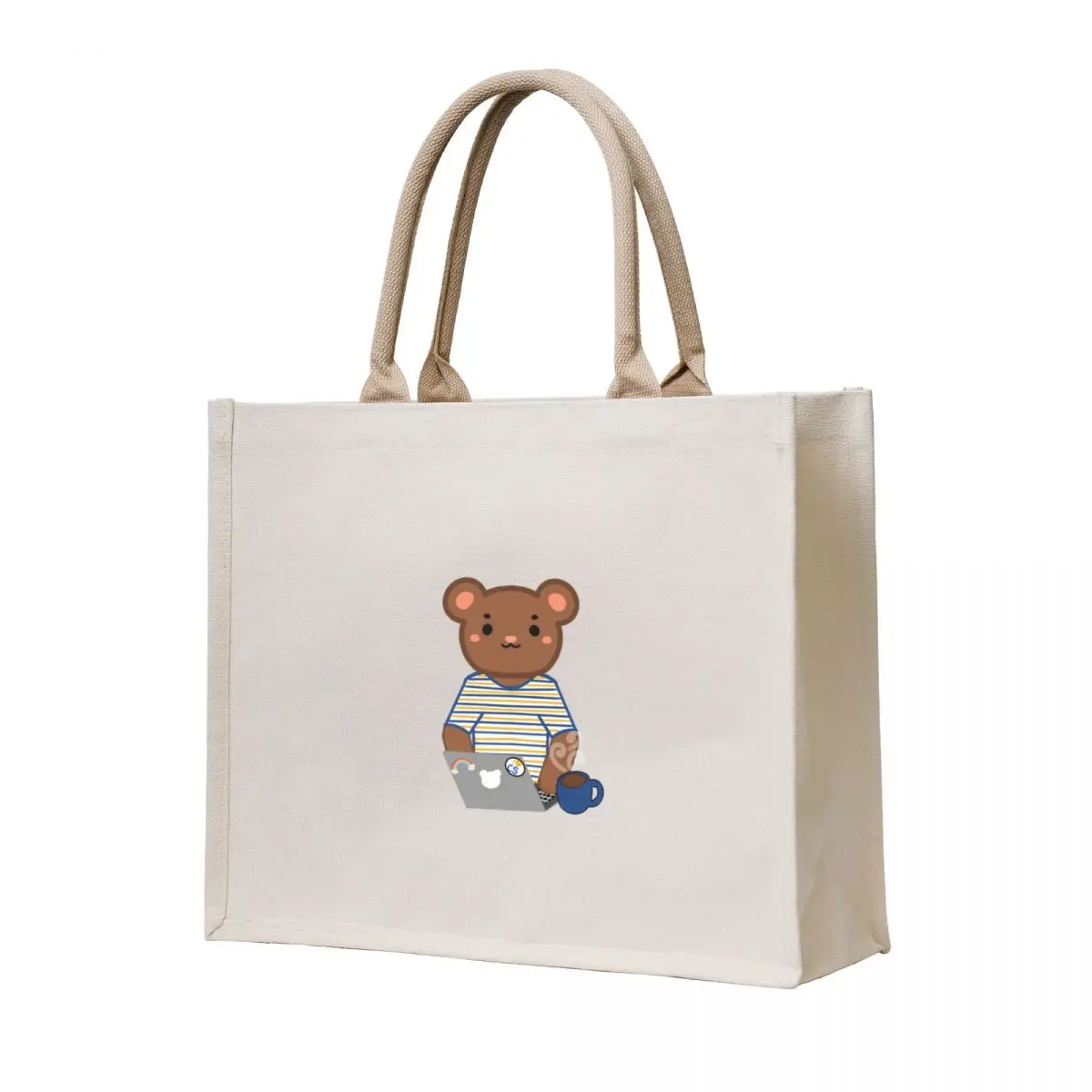 

I love computer science bear Tote Bag tote bag screen canvas tote large size bags women bag