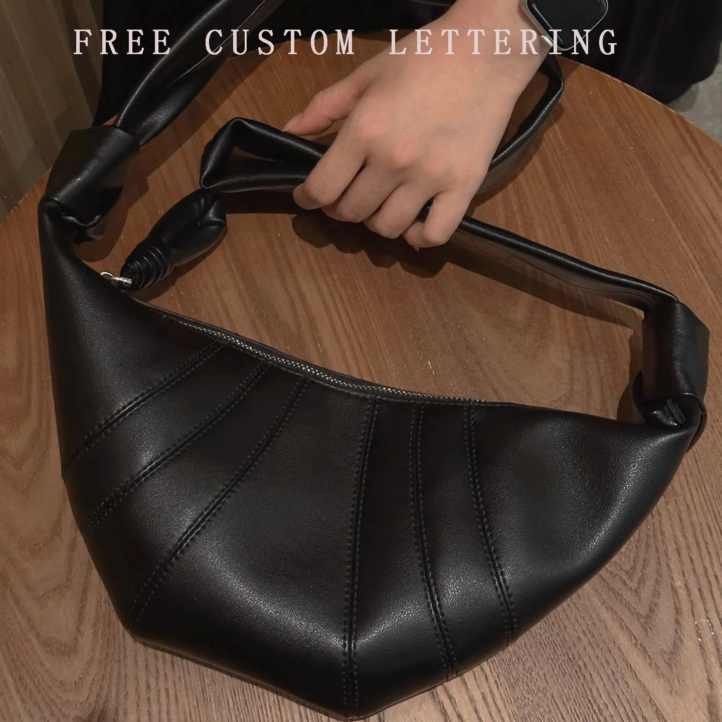 

Сумка-круассаны из овечьей кожи, новинка 2025, роскошный дизайн, ленивая повседневная сумка через плечо на одно плечо, модная сумка для пельменей из натуральной кожи