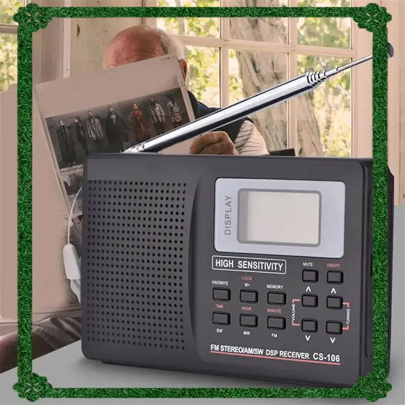 24-Hour Delivery 2X Full Band Radio AM/SW/LW/TV/FM Radio Full Frequency Receiver Receiving FM Radio With Timing Alarm Clock Radi