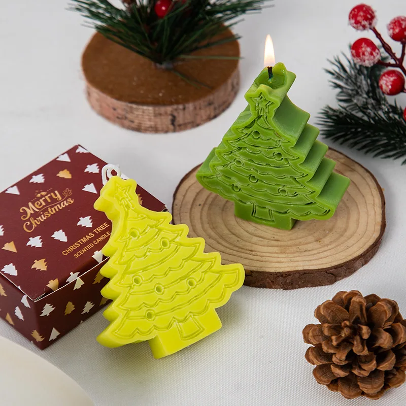 Creative Christmas Scented Candle DIY Aromatherapy Candle Handmade Soap Plaster Resin Baking Christmas Present Incense Candle