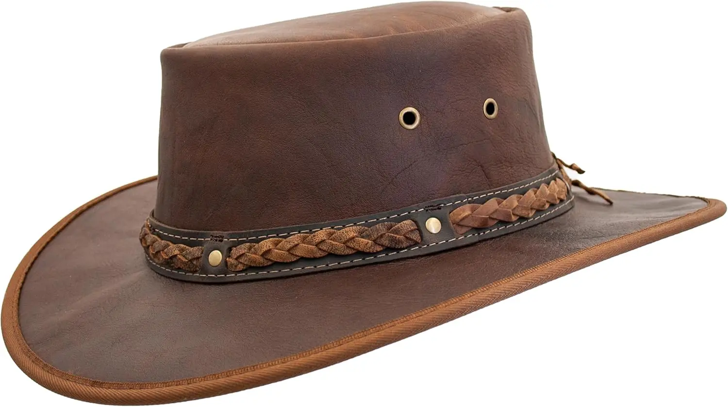 

1078 Kangaroo Classic - Australian Outback Hat - Kangaroo Leather, Aussie Made, Foldable, Free Travel Bag