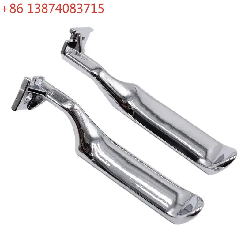 AEF2-1Pair Chrome Inside Door Handles LH+RH For Ford Bronco 1987-96 F-150 F250 F-350 F53 F59 F800 E7TZ1522600A, E7TZ1522601A