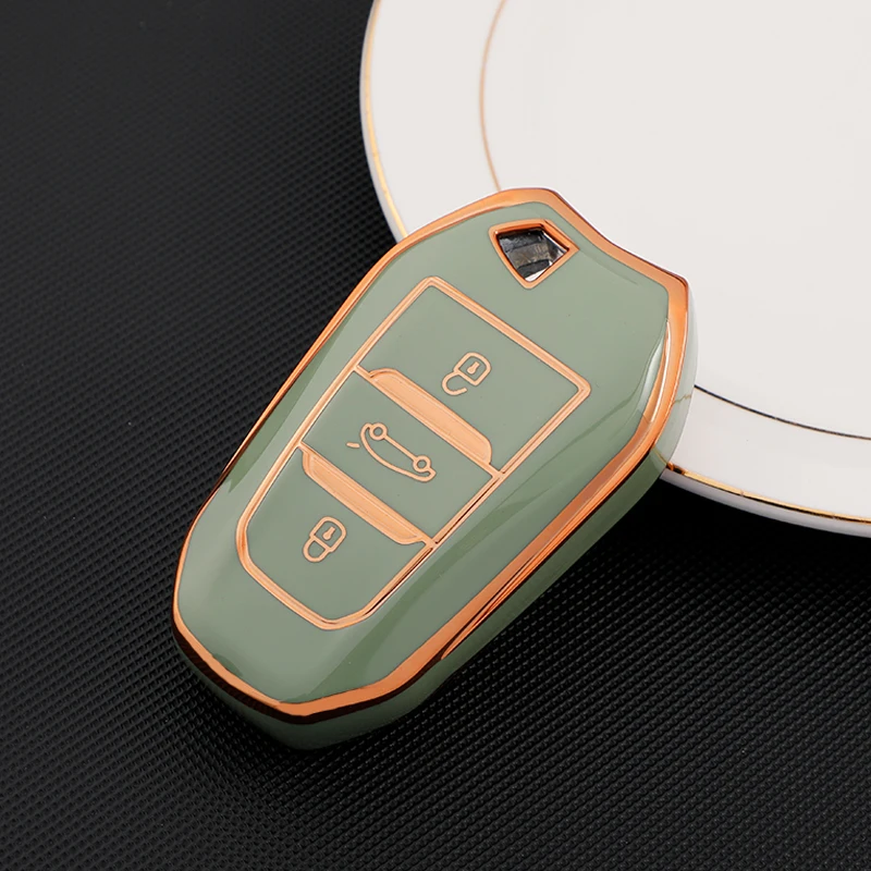 ฝาครอบเคสกุญแจรีโมทรถยนต์ TPU สำหรับ Peugeot 308 408 508 2008 3008 4008 5008Citroen C2 C4 C6ปิกัสโซ่แกรนด์ DS3 DS5