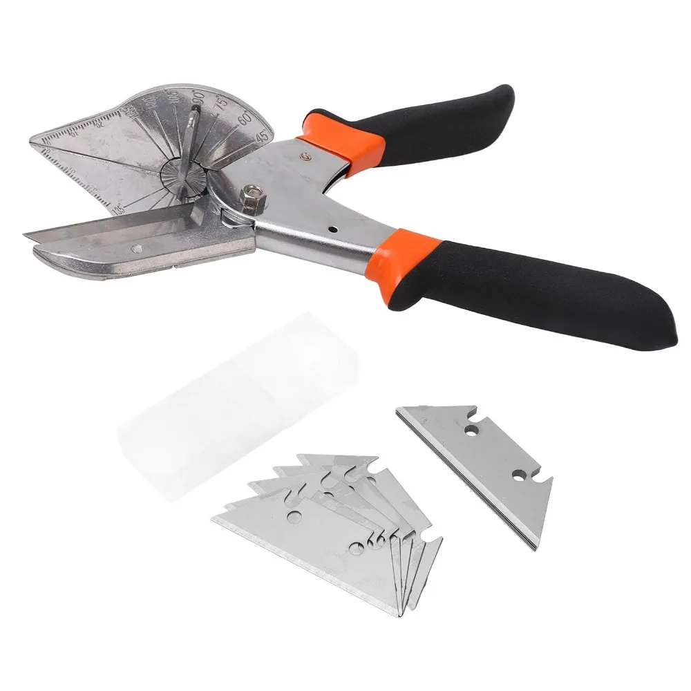 11pcs Adjustable Bevel Miter Shear Angular Design Multi-Position Locking Angle Bevel Scissors Angular Cutting Tool For Home DIY