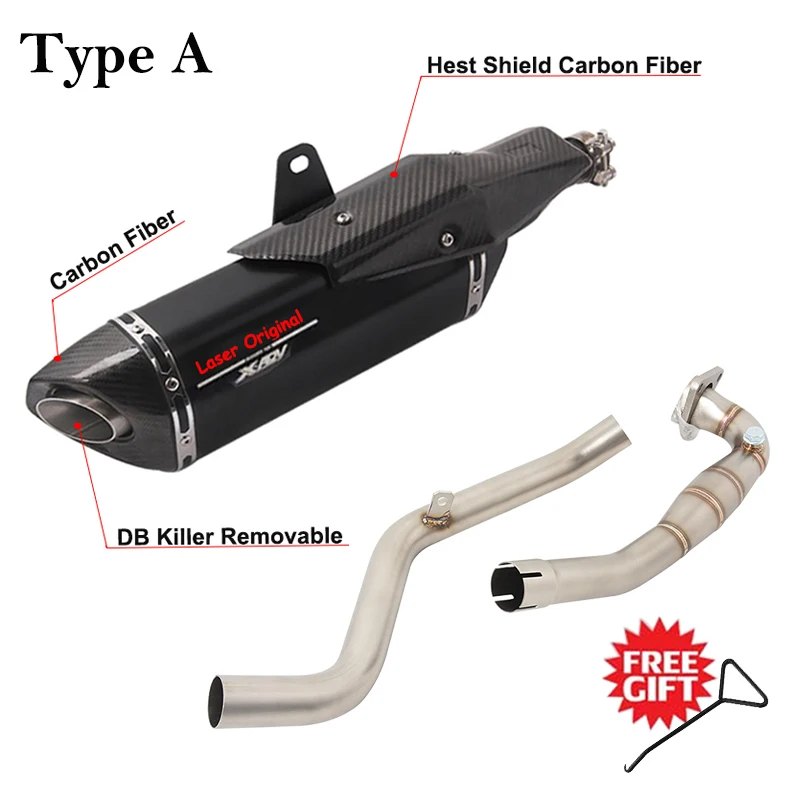 Volledig uitlaatsysteem voor Honda X-ADV 750 X ADV750 2017 - 2026 motorfiets uitlaatdemper gemodificeerde buis header voorste verbindingspijp 51MM