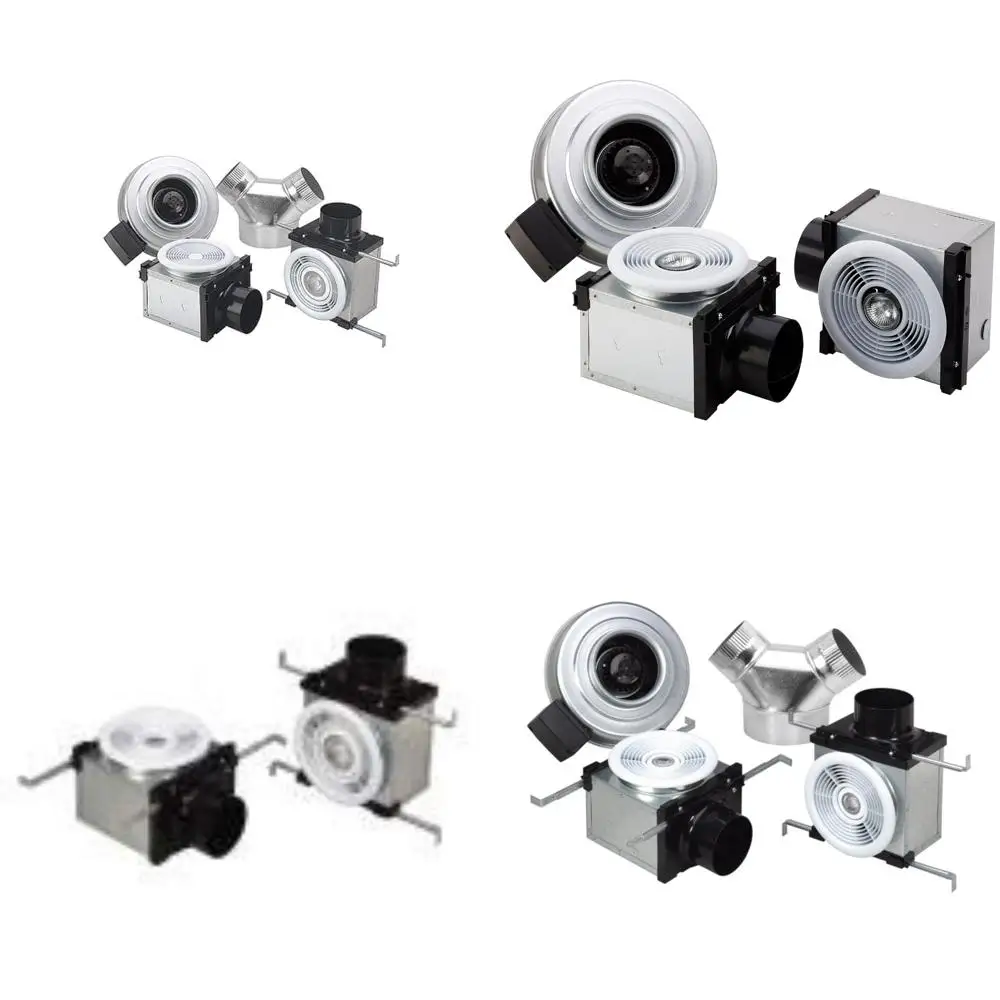 Kipas Mandi Dual Grille 270 CFM dengan Lampu LED 10W, Kompatibilitas Saluran 4 dan 6 Inci, Sistem Ventilasi Efisiensi Tinggi