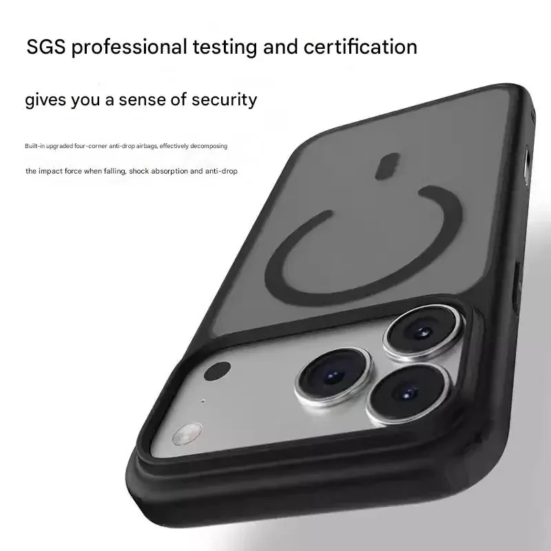 

BLUEO защитный чехол для телефона от падения, броня, магнитный скраб, защита от отпечатков пальцев, простой чехол для телефона IPhone17 Pro Max