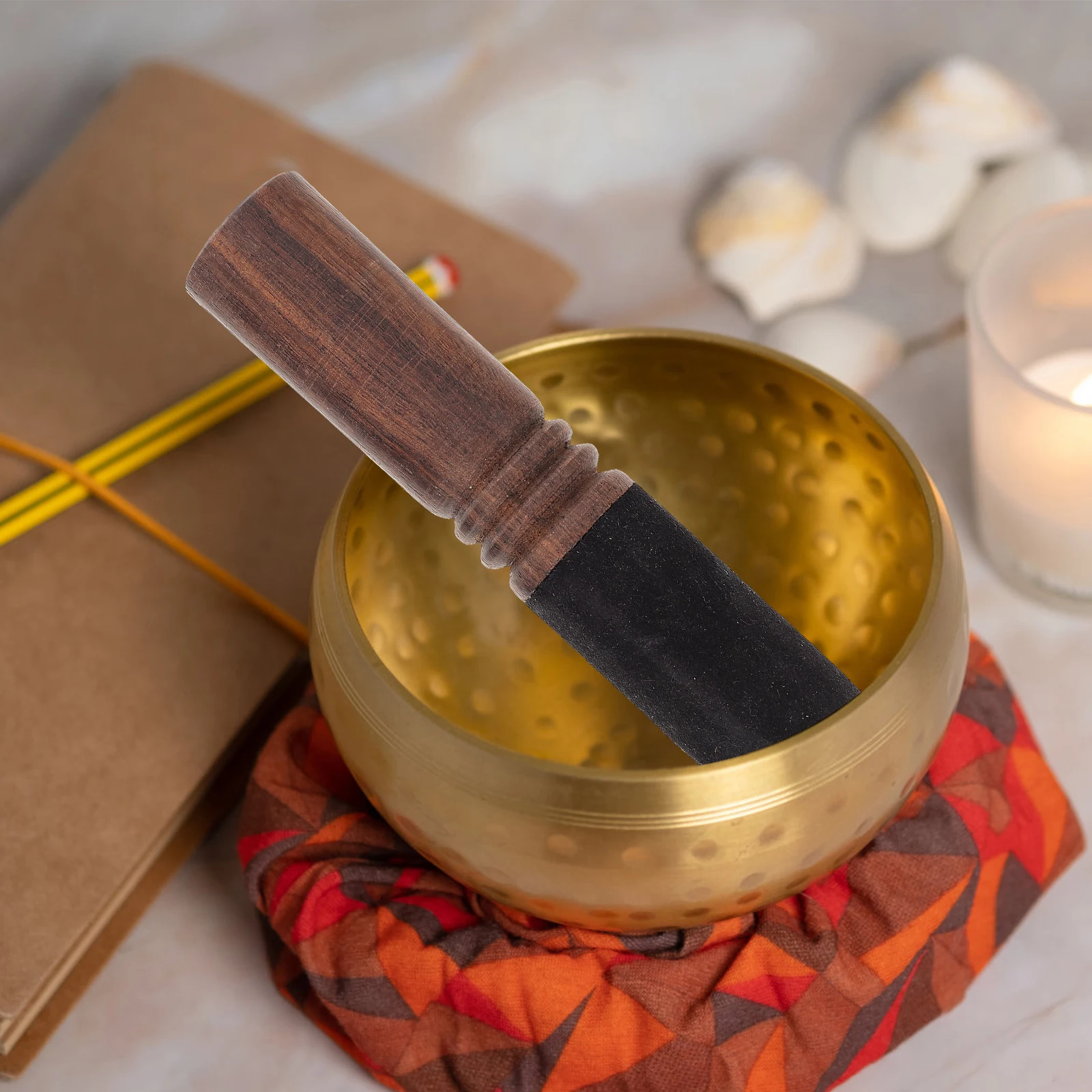 

Sound Bowl Wooden Stick Smooth Corners Easy Clean Portable Yoga Healing Singing Bowl Mallet Gong Striker Durable Musical