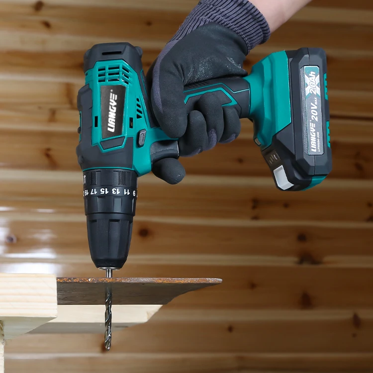 LCD787-2SC 20V Rechargeable Lithium Battery Operated Wireless 3/8-Inch Keyless Chuck Electric Drill Set With Battery And Charger