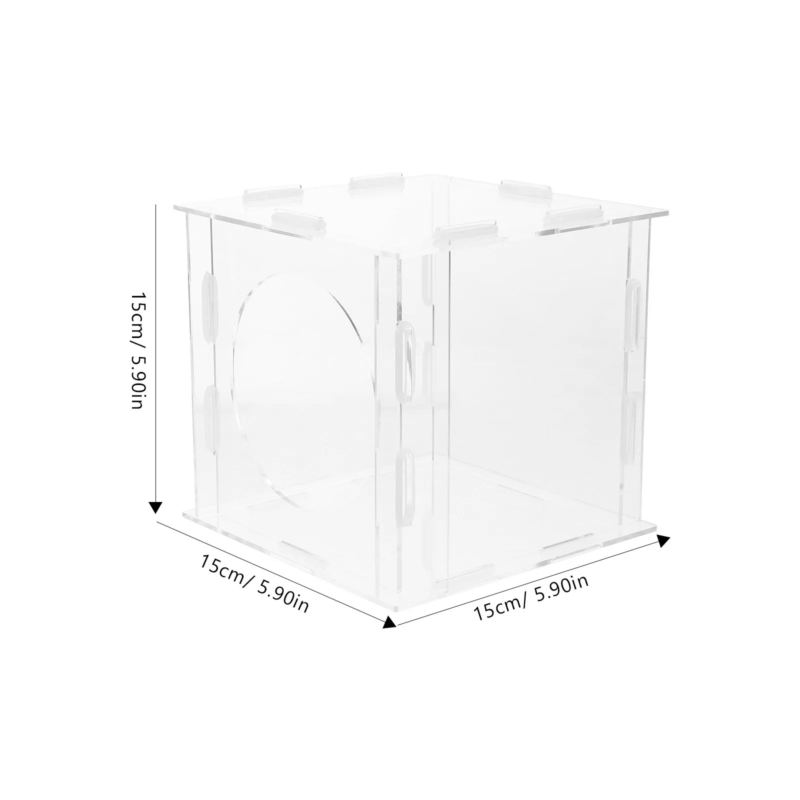 1 قطعة صندوق السحب الاكريليك تذكرة الاقتراع التبرع تخزين الحاويات للحزب Fundraising نصائح لعبة اليانصيب مسابقة التصويت #4