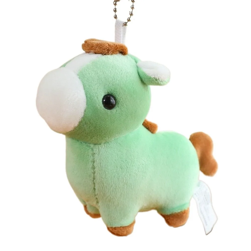 

Cute Cartoon Pony Pendant Steed Animal Chinese New Year Gift Fluffy 11cm Horse Keychain Festive Decor