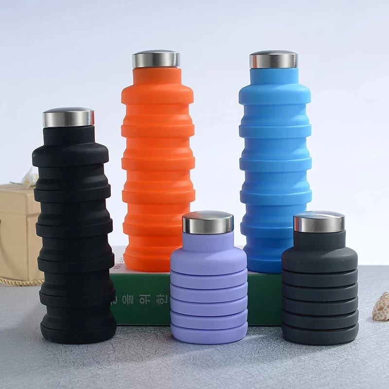 

700ml Silicone Folding Water Bottle Retractable Portable Bottle Outdoor Sport Water Kettle Cycling Sport Large Capacity Kettle