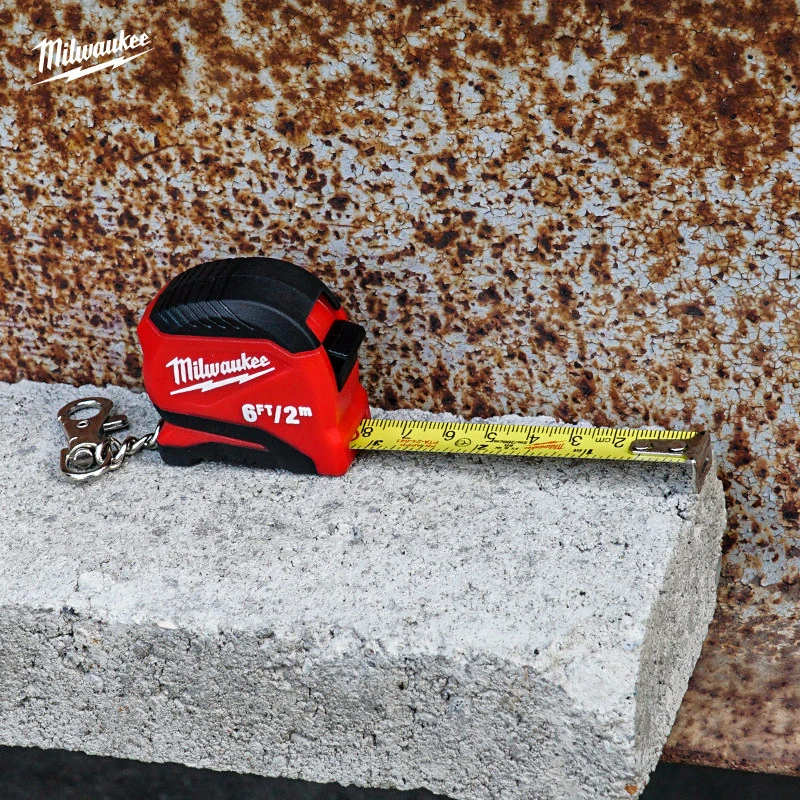 Milwaukee 2m/6FT Maßband mit Schlüsselanhänger, tragbares Messwerkzeug, Mini-Stahlmaßband für den Heimgebrauch 48-22-1706 – Detail 1