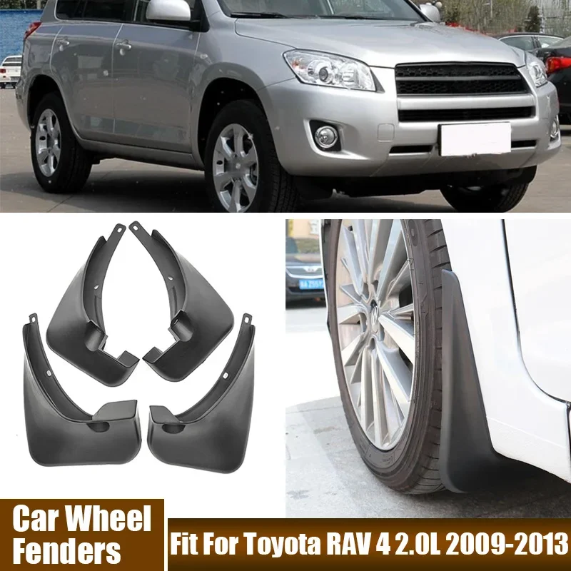 4Pcs Front And Rear Car Mud Flaps Wheel Fenders Fit For Toyota RAV 4 2.0L 2009-2013 Car Wheel Mudguards Car Exterior Accessories