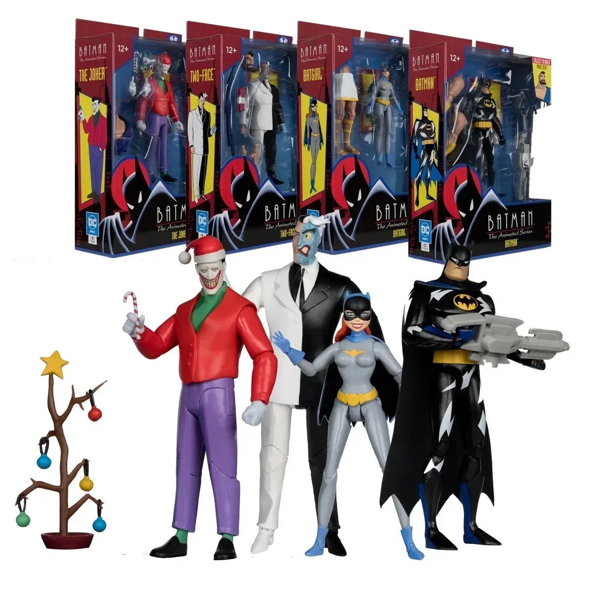 McFarlane BTAS BUILD TWO-FACE LIGHTNING STRIKE BATMAN CHRISTMAS WITH THE JOKER BATGIRL Batman The Animated Series