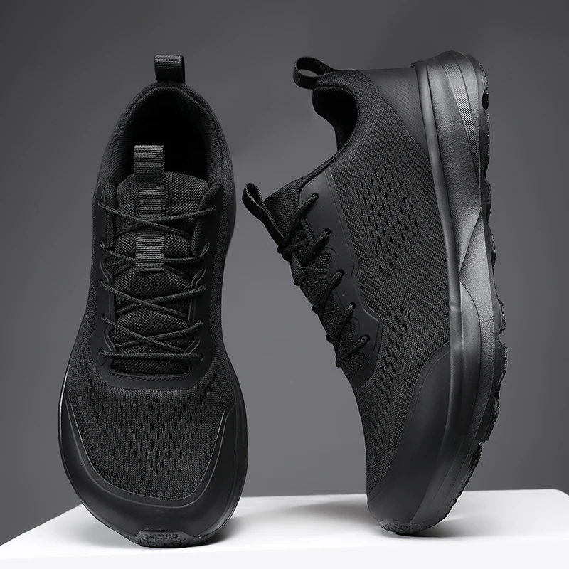 Men Training Athletic Sneaker Breathable Lace‑up Design Thick Cushion Sole Lightweight Non‑slip Outdoor Gym Workout Casual Shoes