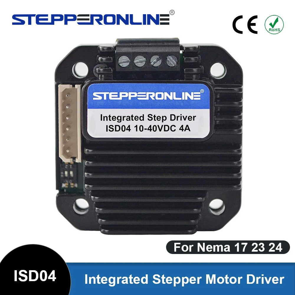 

STEPPERONLINE Интегрированный шаговый драйвер 1,5-4A 10-40 В постоянного тока, шаговый двигатель для NEMA 17,23 с ЧПУ