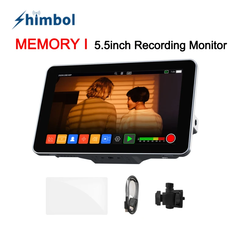 

SHIMBOL MEMORY I 5.5inch Real Time Recording Monitor 2000nit Ultra Bright IPS Touch Screen HDMI-compatible Camera Field Monitor