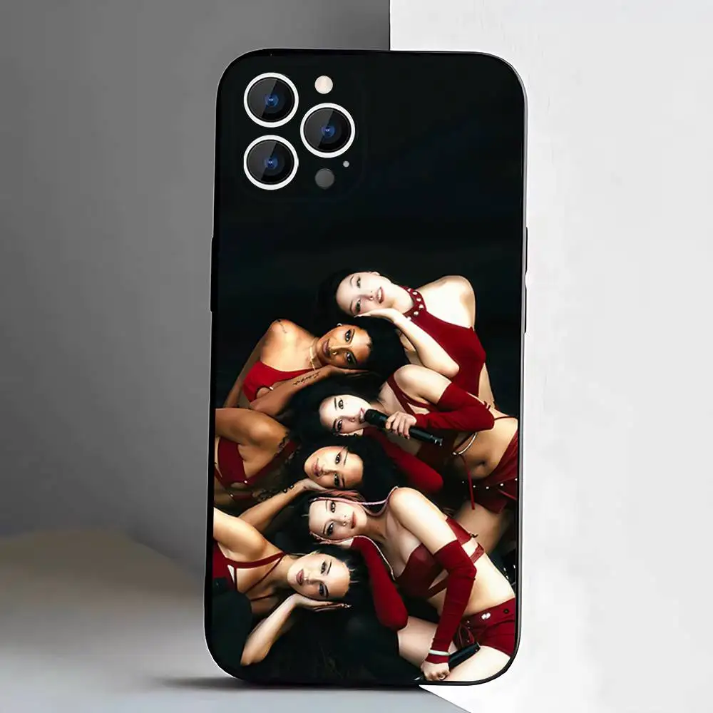 K-KATSEYES Music Group Phone Case For iPhone 17,16,15,14,13,12,11,Pro,XS,Max,XR,Plus,E,SE4,Mini Black Soft Cover