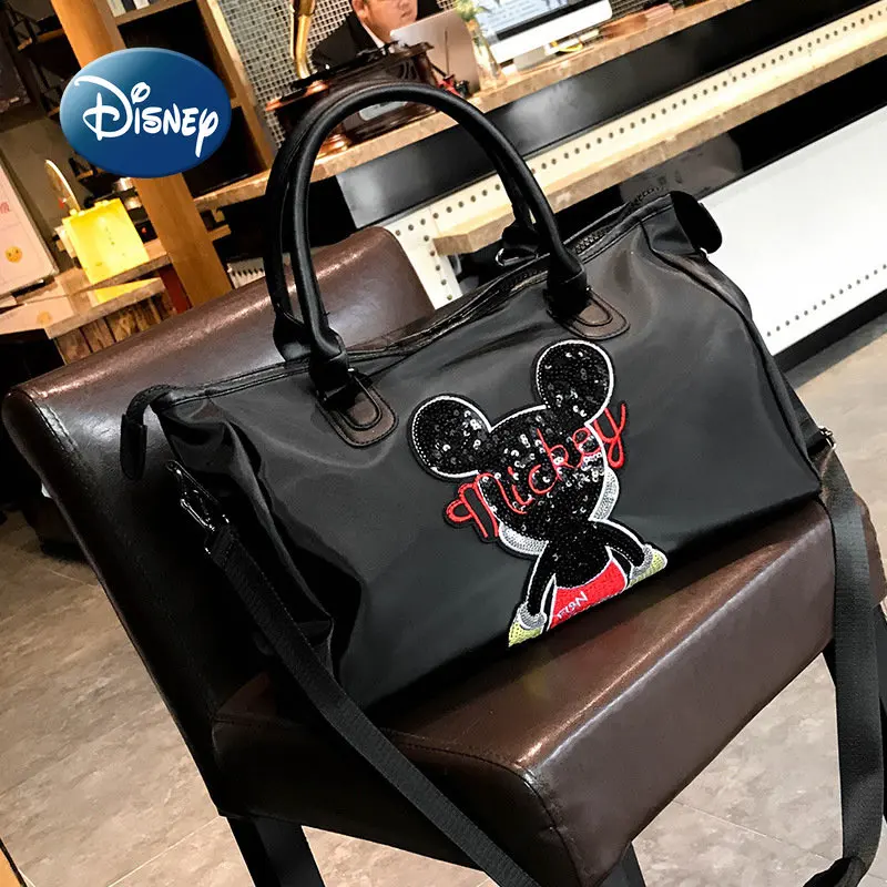 Disney Mickey New Women's Travel Handbag Luxury Brand Women's Travel Handbag Big -capacity Cartoon Fashion Fitness Bag