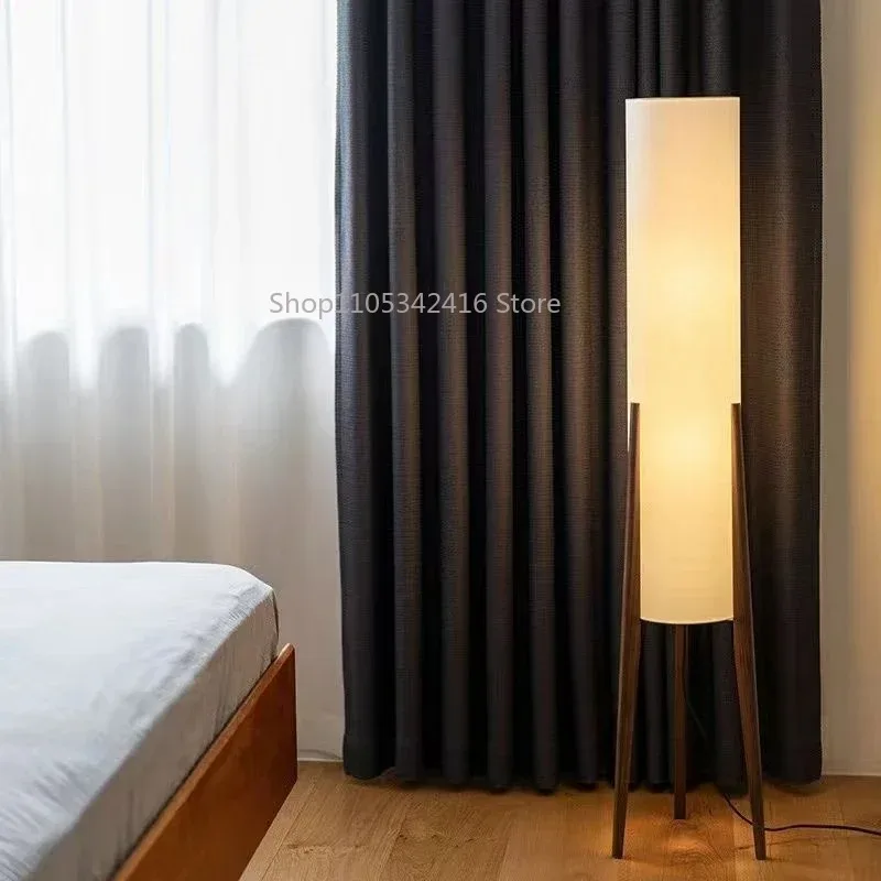 Pure Solid Wood Floor Standing Lamp, Art Style E27 Socket Lighting For Living Bedroom Cafe Hotel Corner Decoration And Daily Use