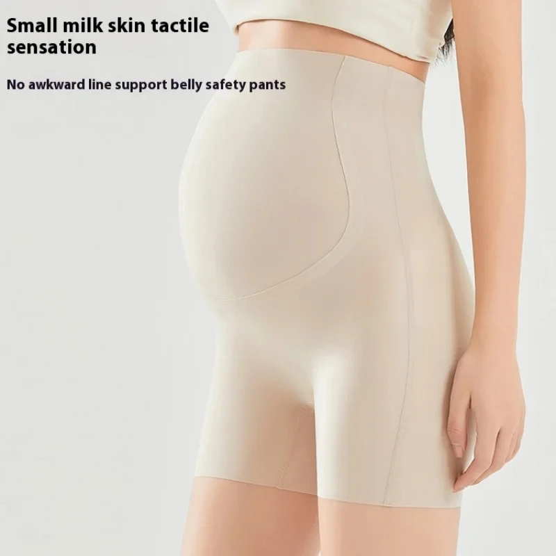 

Maternity Safety Pants Spring and Summer Thin Anti-Glare Bottoming Pants Safety Three-Quarter Pants Belly Pants Maternity Shorts