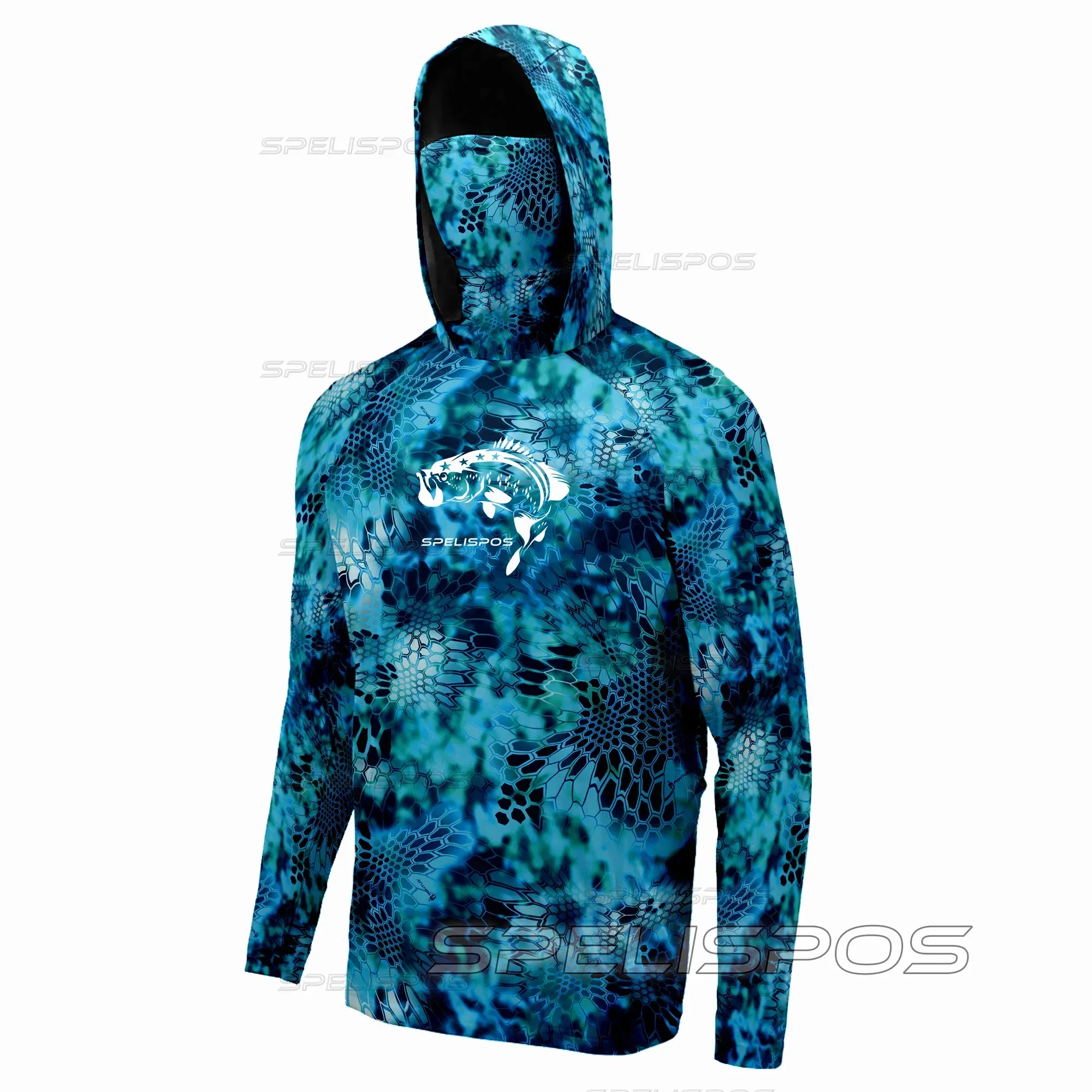 

Fishing Hoodies Sun Anti-UV UPF50+ Mask Summer Scarf Shirt Fish Tops Beach Jersey Hooded Angling Wear Climb Maillot