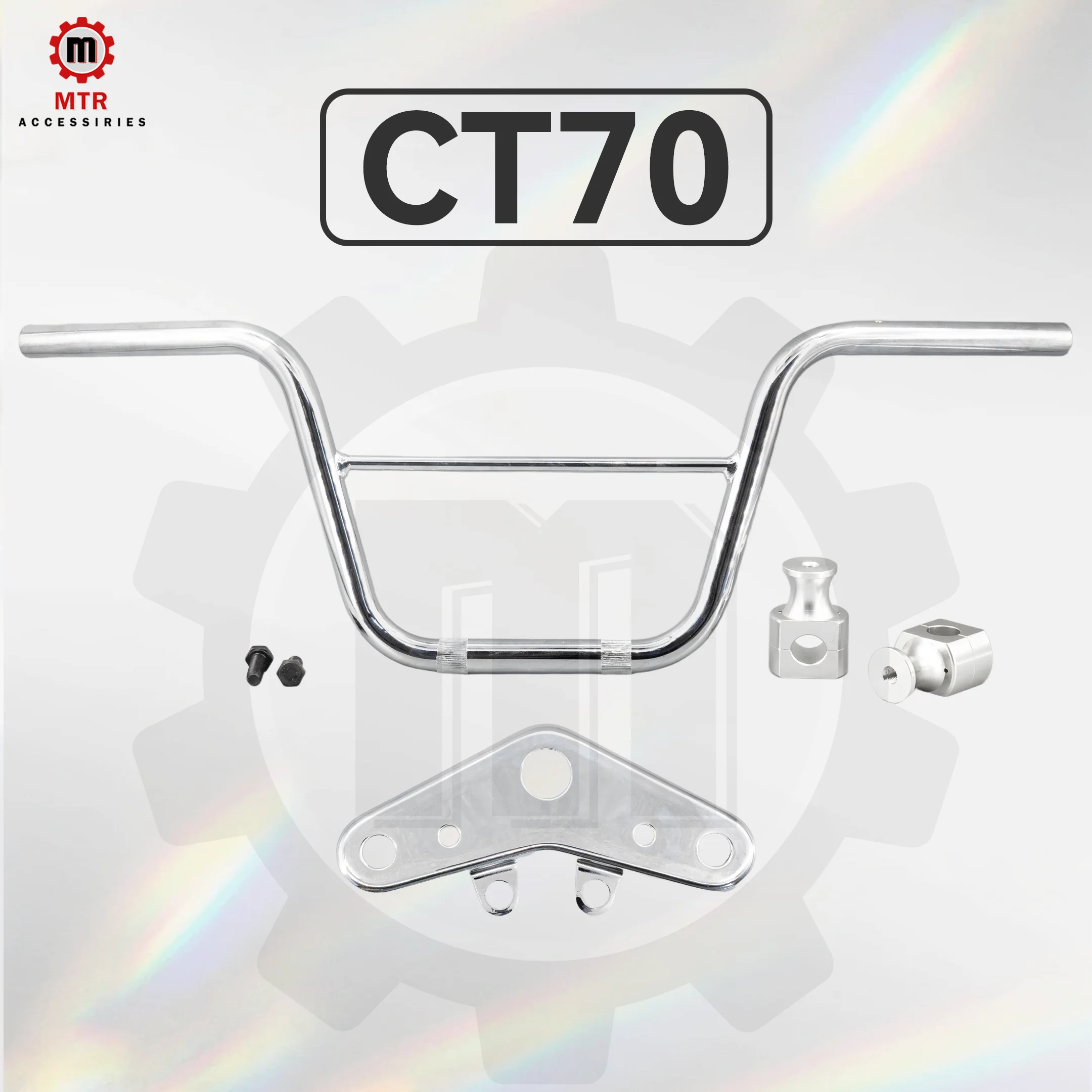 

Комплект зажимов для руля CT70, комплект ручек, серебряный набор ручек с ЧПУ DAX CT70, часть, аксессуары для мотоциклов