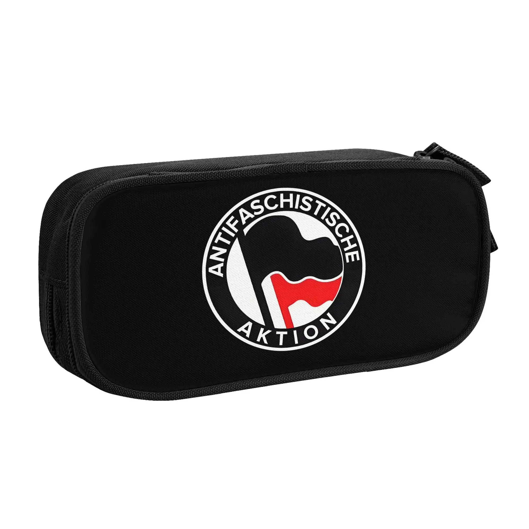 

Korean Antifa Scist Action Anti Racism Flag Pencil Cases for Boys Girls Large Capacity Pen Bag Box Stationery