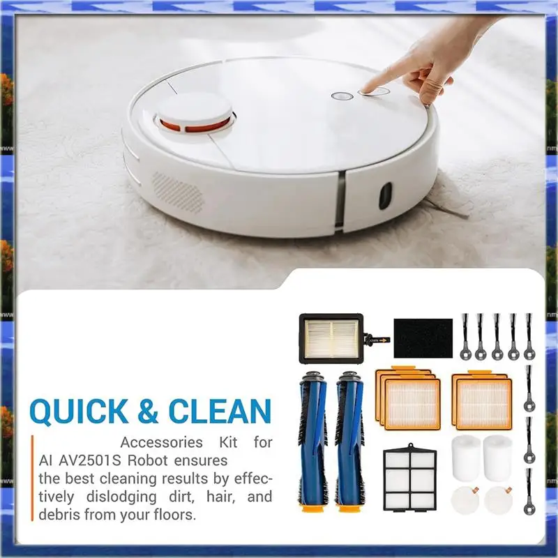 Die Für Shark AI AV2501S AV2501AE RV2502AE RV2520AOUS Roboter Staubsauger Roller Pinsel Seite Bürsten Filter Kit