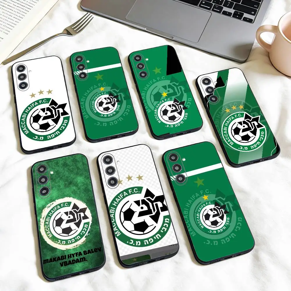 Flag M-Maccabi H-Haifa    phone Case For Samsung Galaxy A73,A72,A71,A70,A53,A52,A51,Others Soft Black Shell