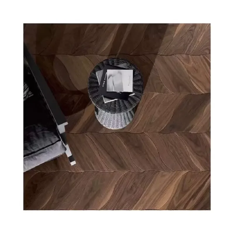 Leaf Shape American Black Walnut Parquet Wood Solid Wood Laminate Flooring Engineered Wood Flooring Timber Floors for Indoor