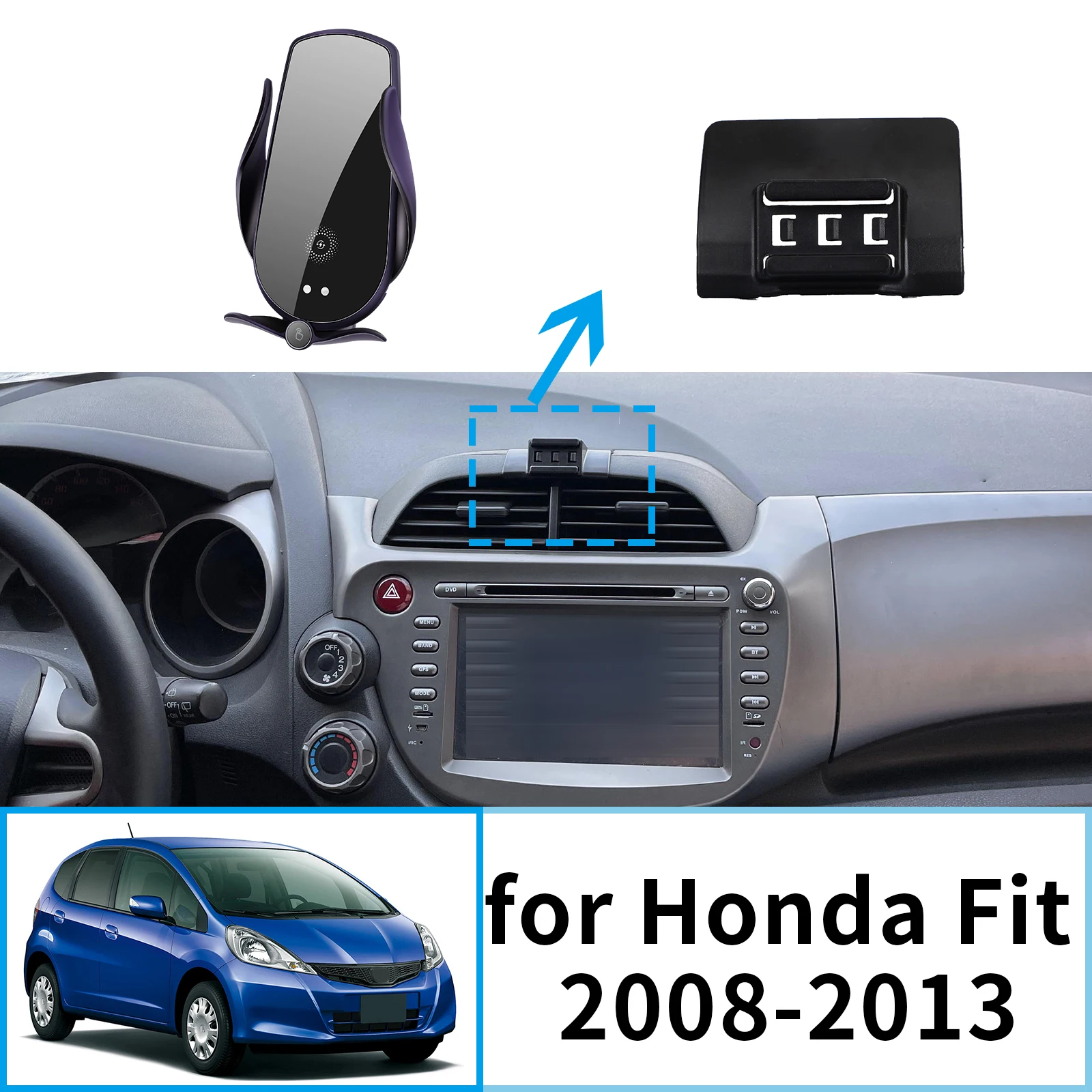 

Stand Auto Accessoriesr GPS Bracket Navigation Car Mobile Phone Holde for Honda Fit JAZZ 2008 2009 2010 2012 2013