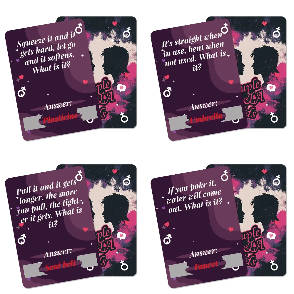 New 46 Couple Scratch Riddle Game Cards Spouse Date Must Have Icebreaker Warm Up Fun Lively Engaging Delightful Charming