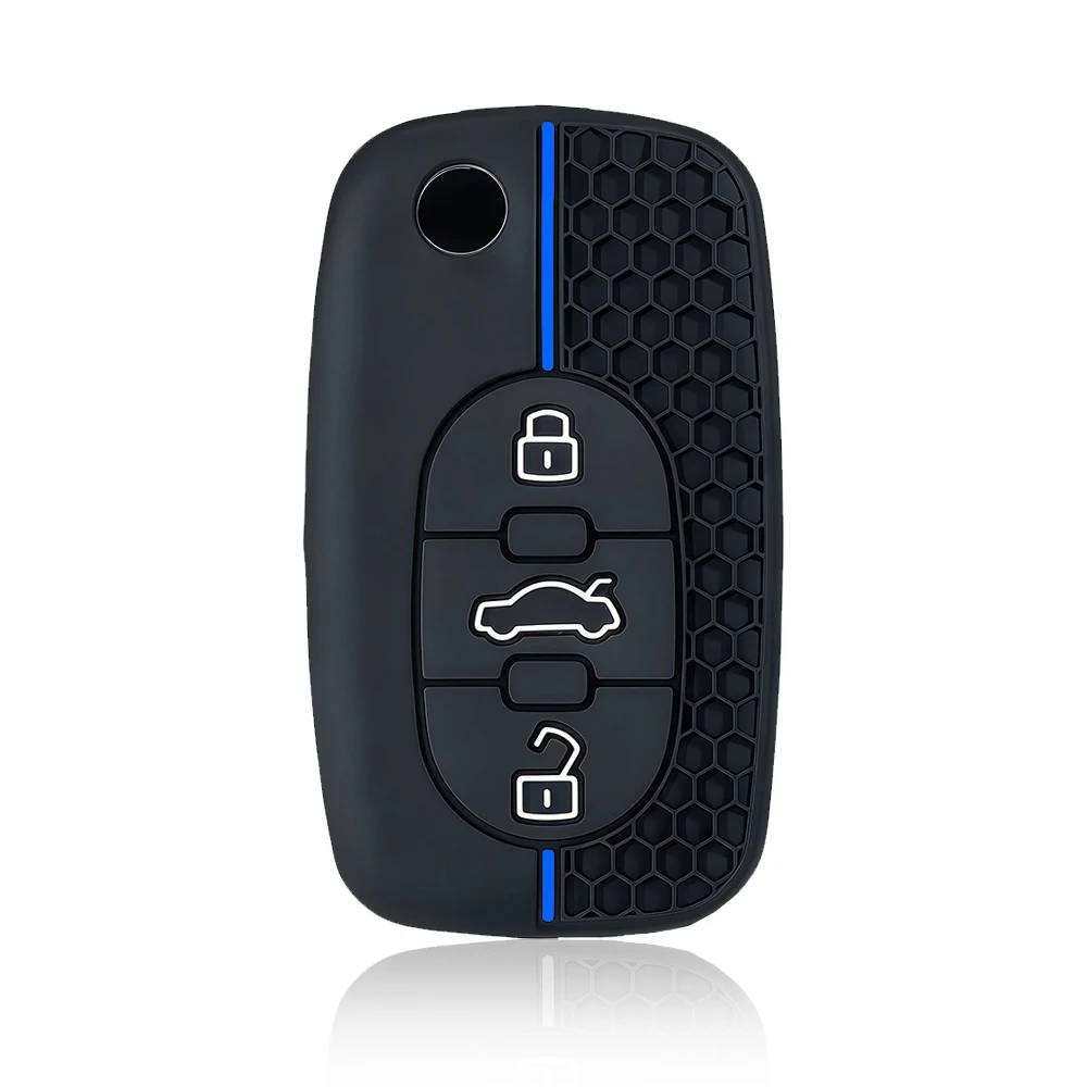 Silicone Keychain For Audi A1 B6 A6 C5 A4 B5 TT 8N A2 A3 Cover Organizer Key Shell Car Key Case Folding Remote Holder