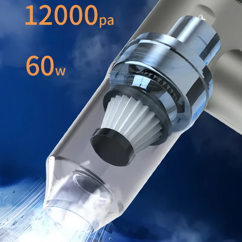 เครื่องดูดฝุ่นไร้สาย, เครื่องดูดฝุ่นแบบพกพาไร้สาย, เหมาะสำหรับใช้ทั้งในรถยนต์และในบ้าน, พร้อมหัวแปรงหลากหลายแบบ