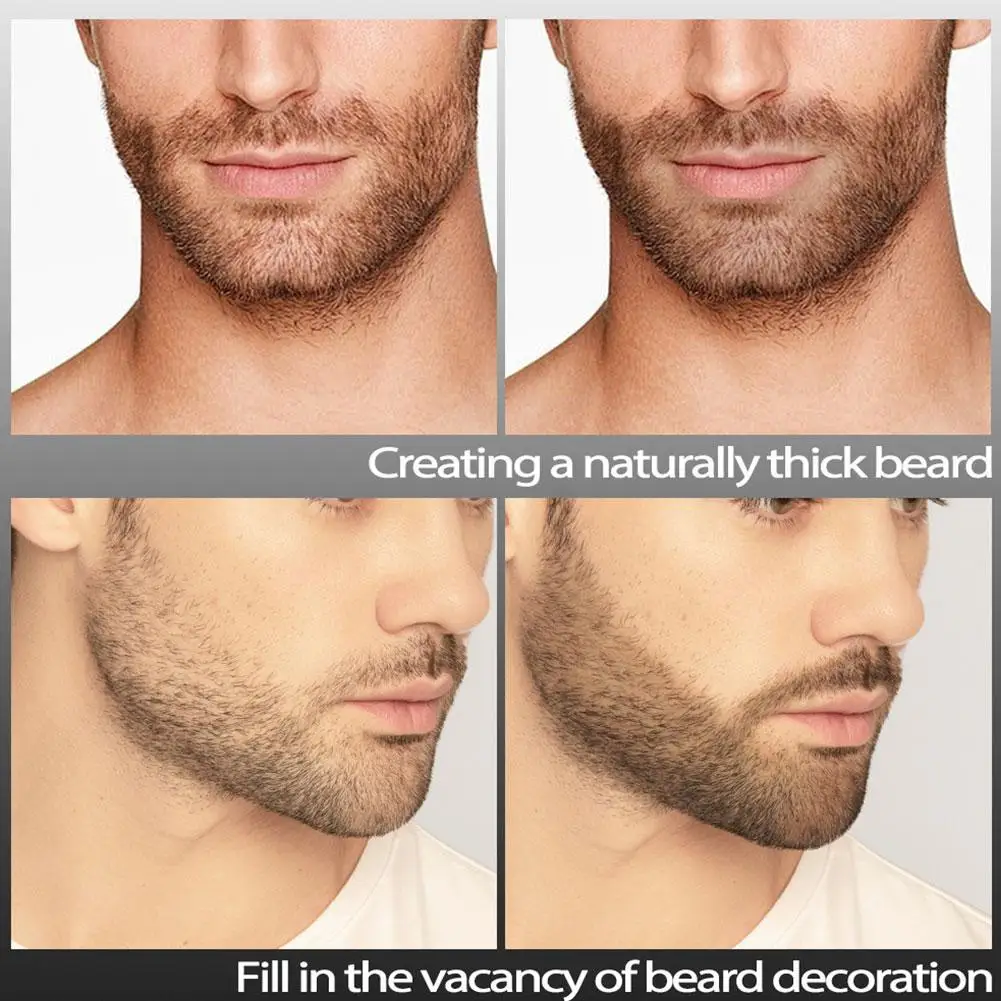 Beard Color Filling Stick,Quick Fix For Patchy Beards & Mustache, Smudge Proof & Sweat Resistant,Covers Gray Hairs In Secon E1U3