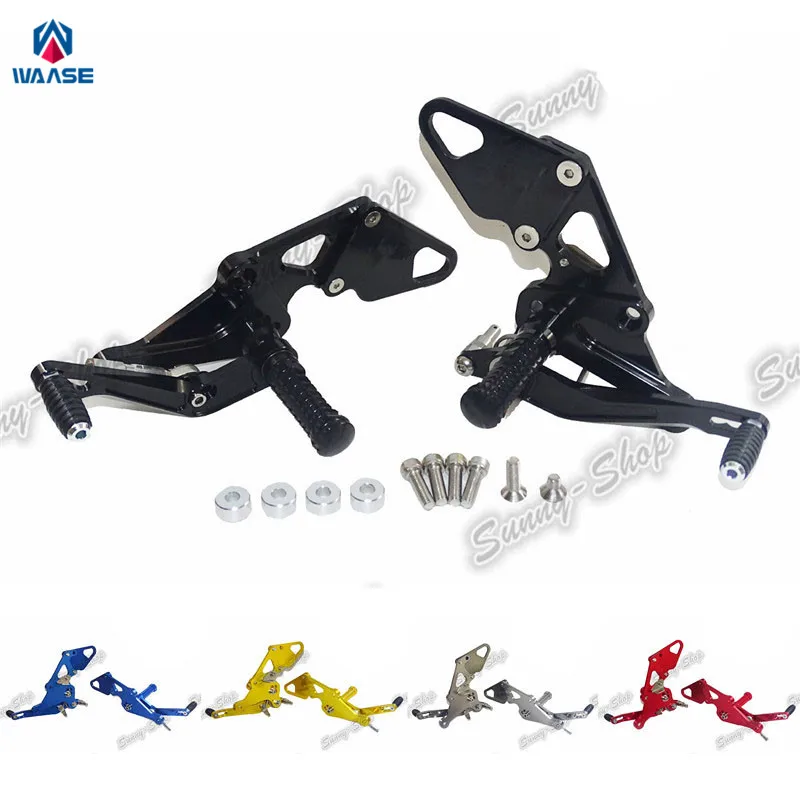 

waase For Yamaha MT-07 MT07 FZ-07 2013 2014 2015 2016 2017 2018-2020 Adjustable Rider Rear Sets Rearset Footrest Foot Rest Pegs