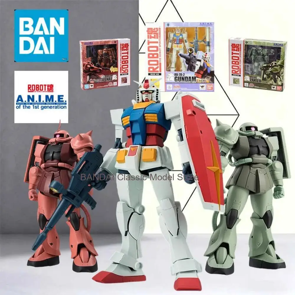 

Bandai Original MODEL KIT ROBOT Spirit Ver. A.N.I.M.E. RX-78-2 Gundam Zaku II Action Figure Model Toys Gifts for Boys 125mm