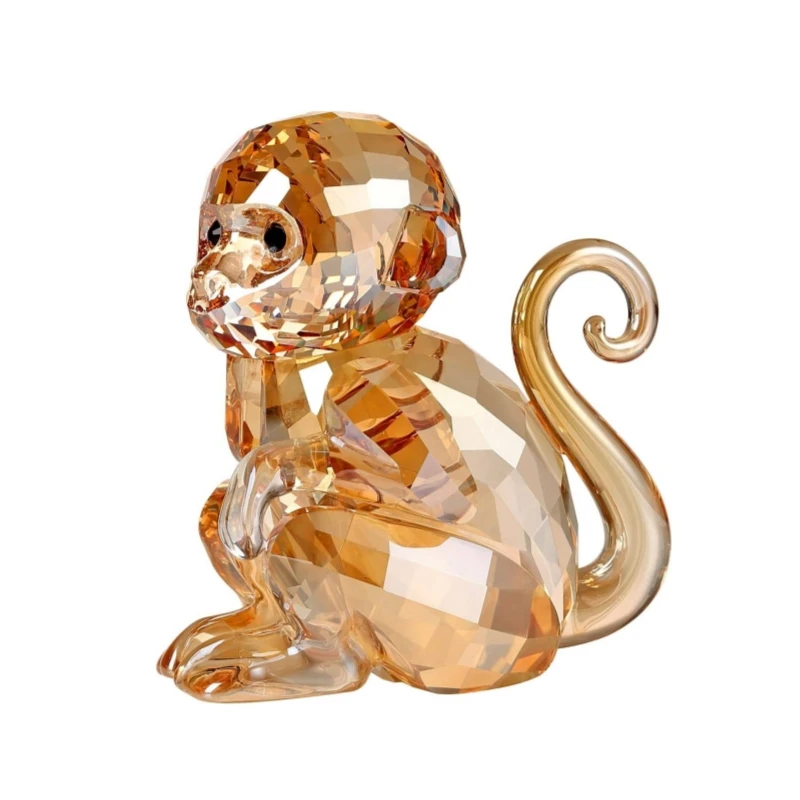 

Crystal Little Monkey Animals Lovely Craft Decorations for Home Ornaments Decor Collectible Birthday Gifts Figurines Miniatures