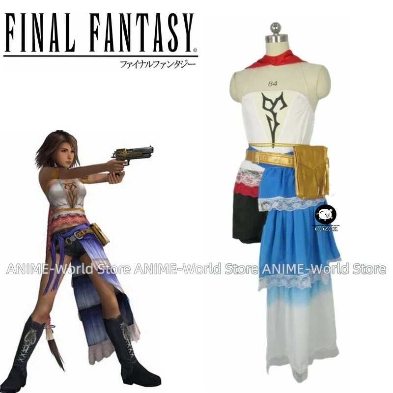 

Final Fantasy X-2 Yuna Any Size Uniform Dress Games Cosplay Costumes Free shipping